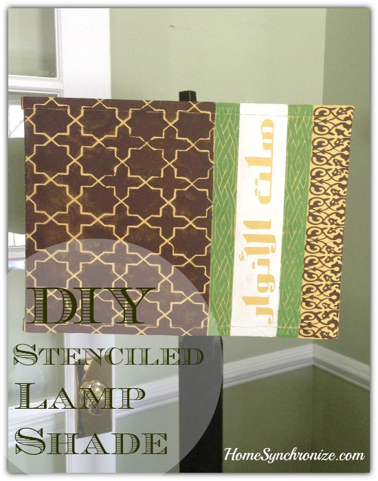 Stenciled lampshade