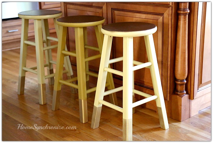 DIY painted bar stools