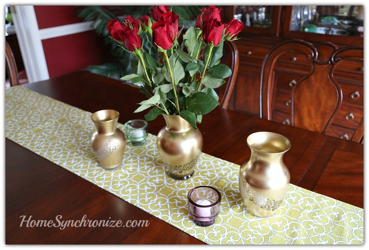 Gold vases