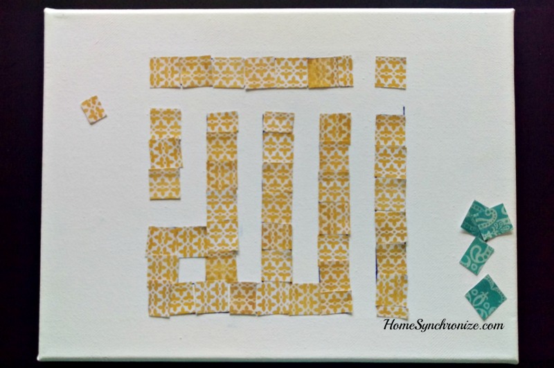Islamic calligraphy mosaic