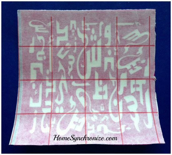 Arabic alphabet stencil