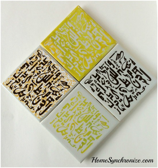 Arabic calligraphy coasters